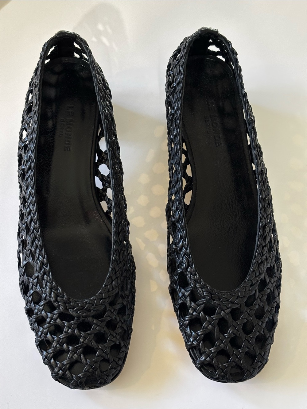 Le Monde Beryl woven leather pumps. New-.Slight scuff on bottom toe- discounted